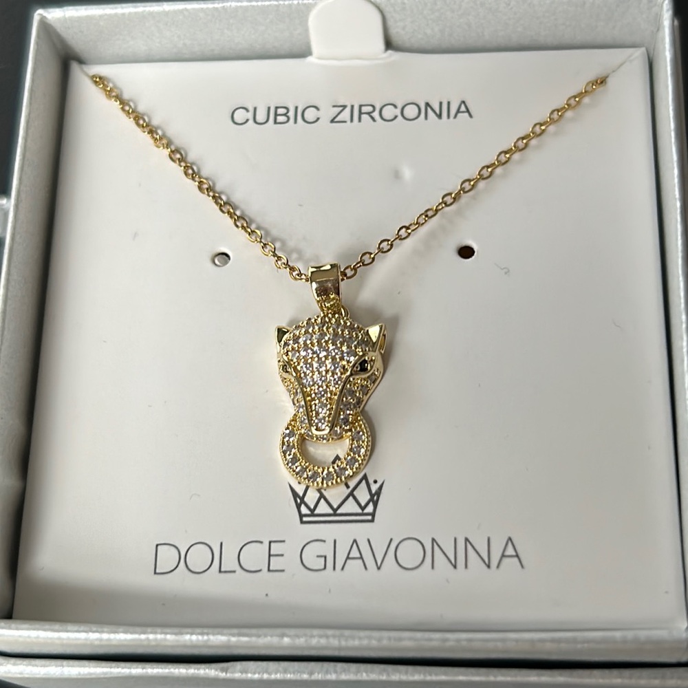 Dolce Giavonna cubic zirconia necklace. NIB